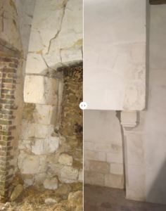 Chantier complet de la chambre à la colonne.