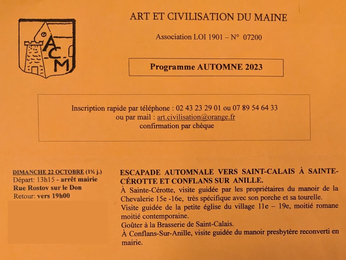 Visite de l’association « Art et civilisation du Maine »